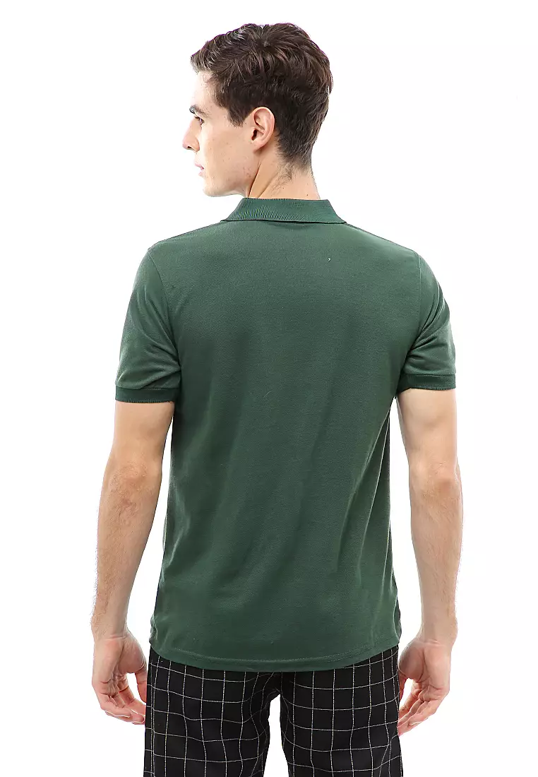 Jack Atasan Formal Pria T-Shirt Kaos Polo Polos Lengan Pendek Material Cotton ORIGINAL - Army