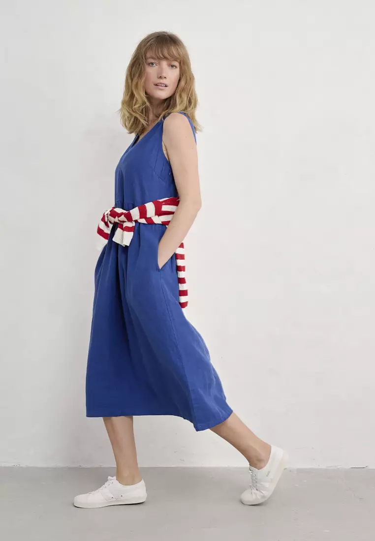Seasalt Cornwall Navy Lowland Heather Dress