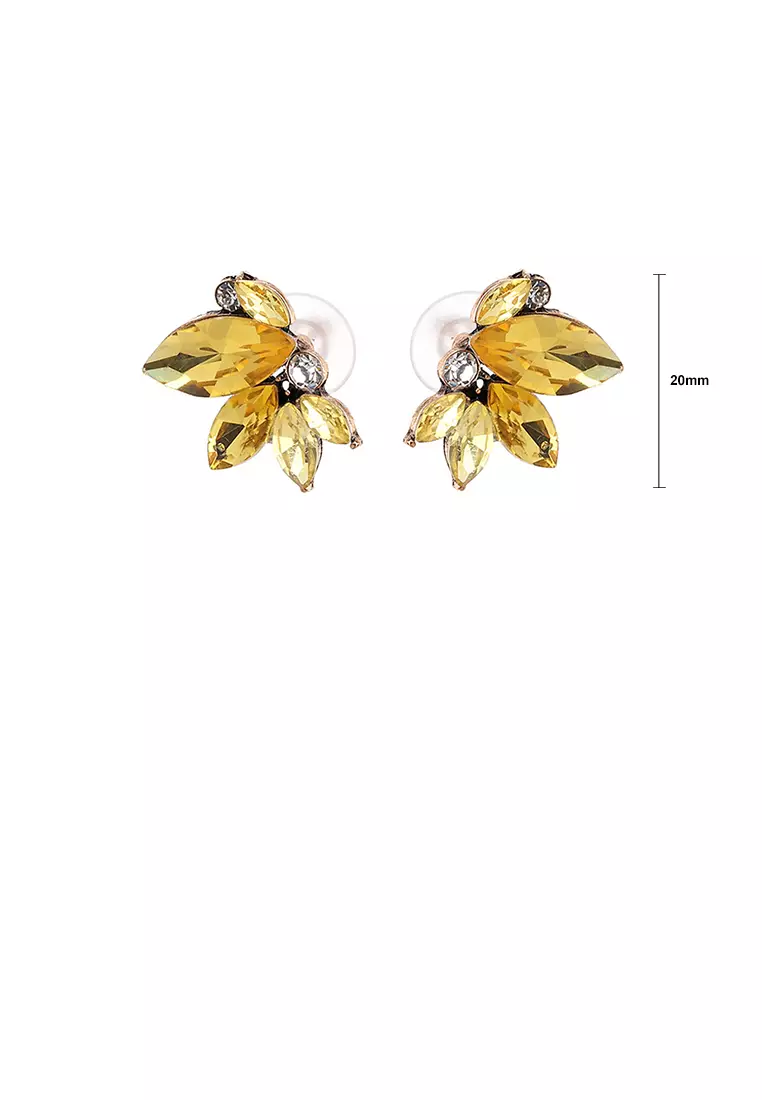Gold cheap flower studs