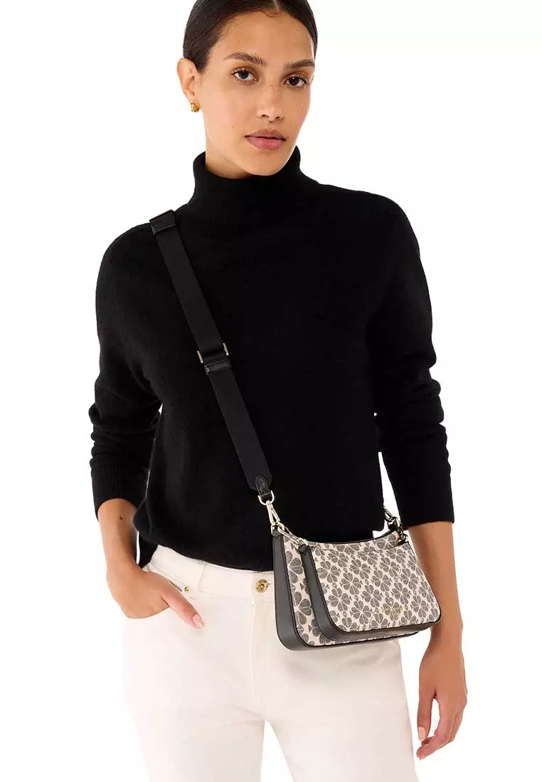 Signature Spade Flower Small Crossbody Black Multi KI372