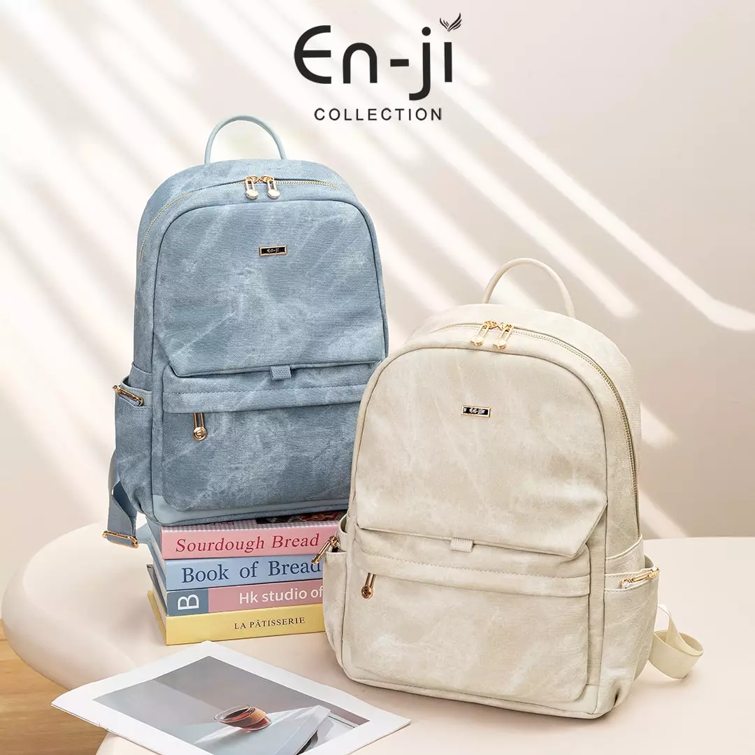 En-ji X Tzi Xuan - Dehan Backpack Wanita Warna Cream