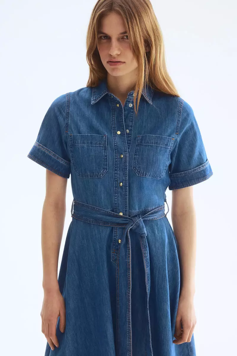 Denim shirt dress