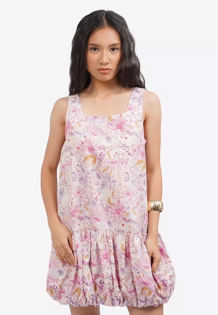 Sleeveless Printed Mini Dress