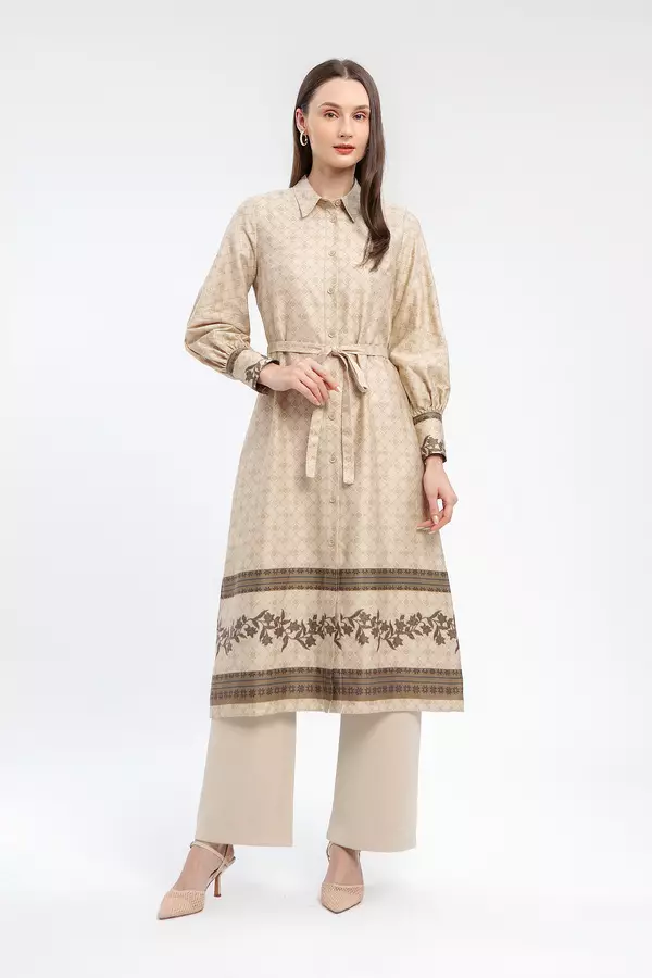 MINIMAL - Faadz - Geometric Print Shirt Dress - Beige -  Roger Danuarta & Cut Meyriska for Manzone & Minimal