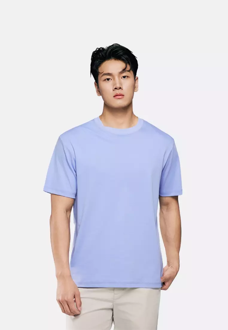 Giordano Men Luxe Touch Regular Fit Mercerized Cotton Short Sleeve T-Shirt
