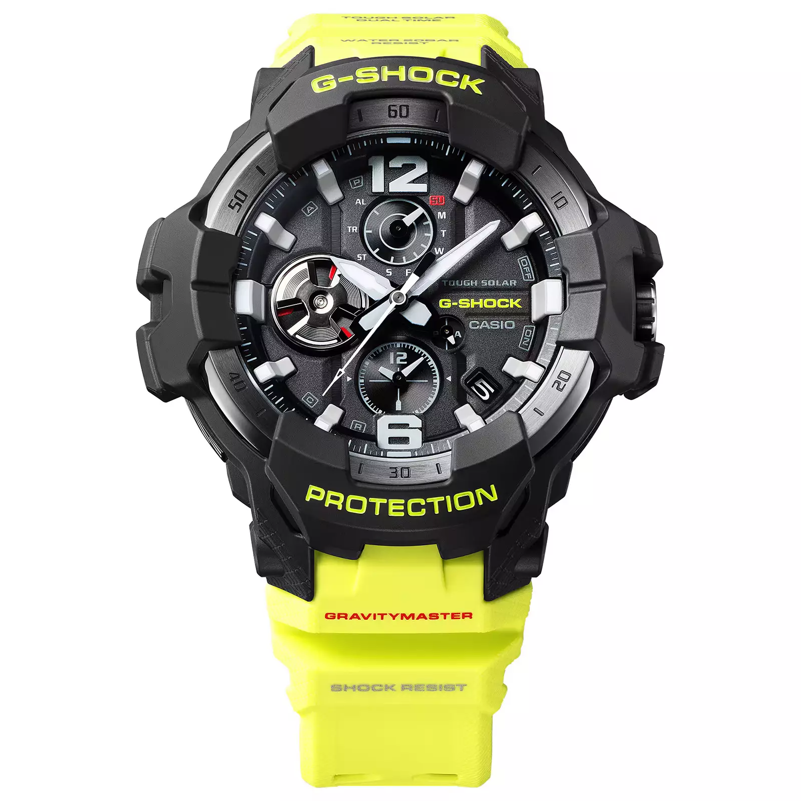 Casio G-Shock Master Of G-AIR GRAVITYMASTER - Jam Tangan Chronograph Pria - Yellow Black - Resin Band - GR-B300RY-1A9