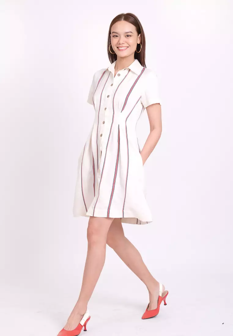 Brighter Day Midi Linen Dress