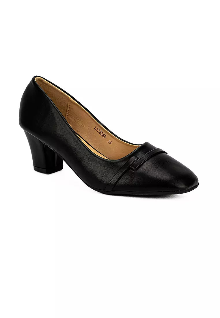 Women's College Pumps Shoes LW 23289 Black C22 C52 C65 C68