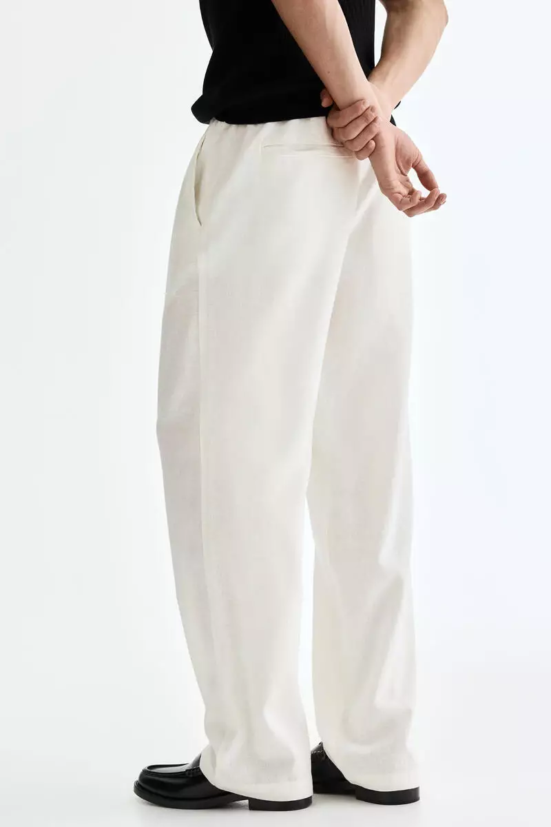 Relaxed Fit Linen-blend trousers