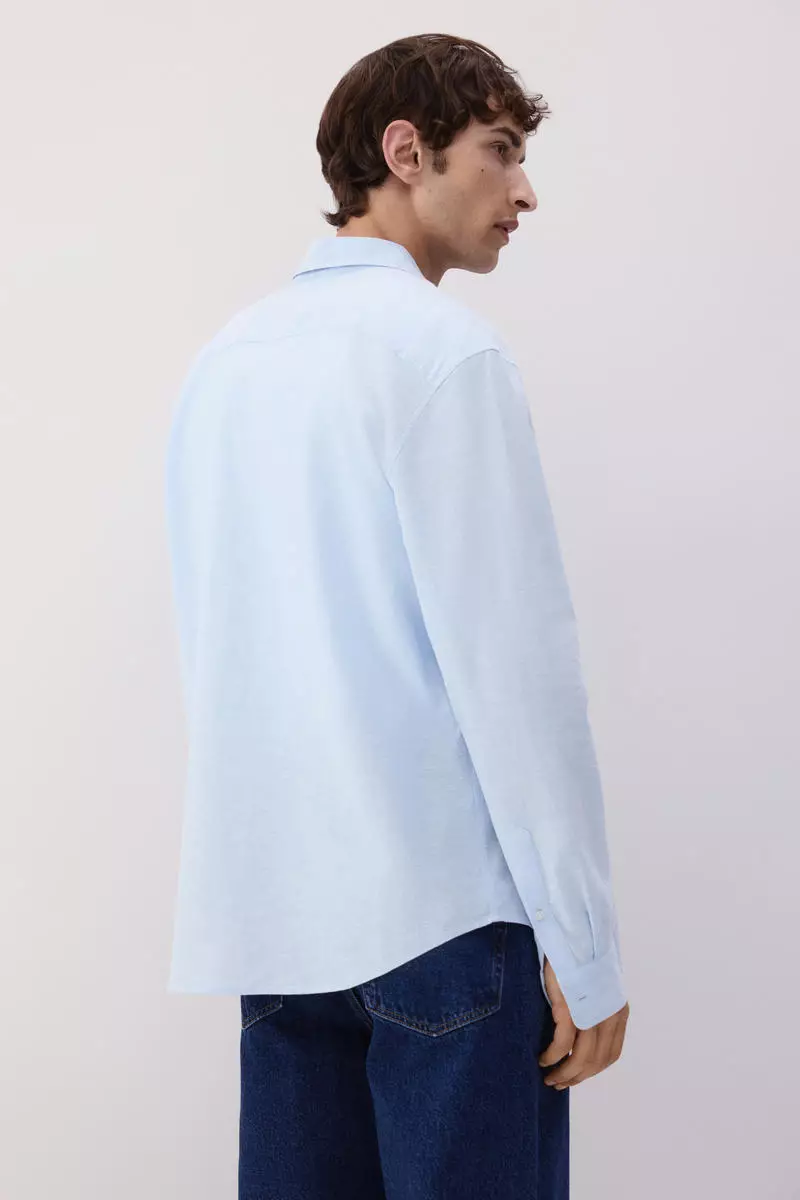 Regular Fit Linen-blend shirt