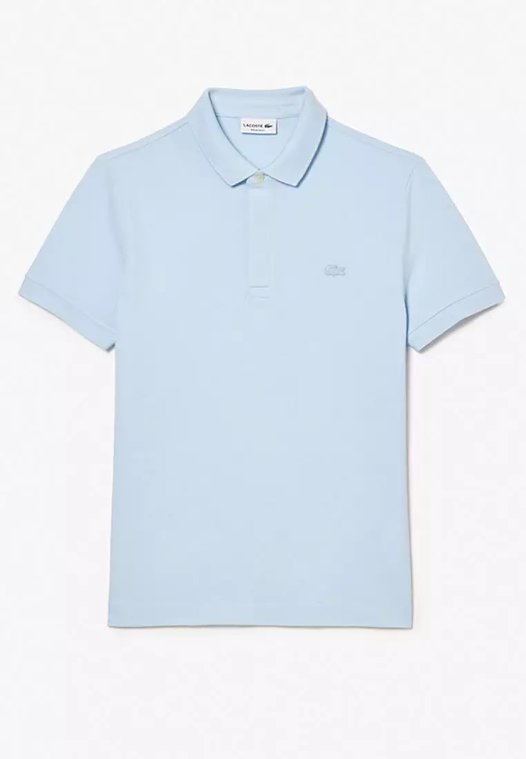 Men's Lacoste Paris Polo Shirt Regular Fit Stretch Cotton Piqué