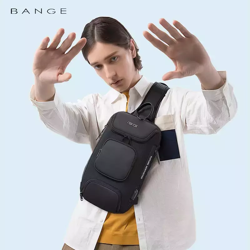 Bange BG7086 Tas Selempang Sling Bag Pria - BLACK