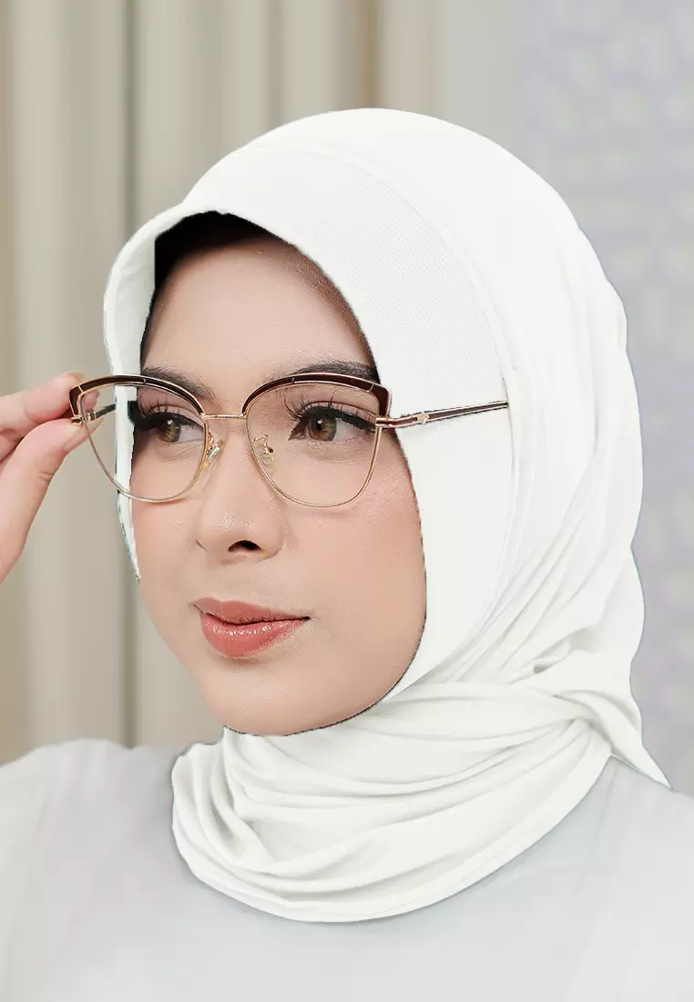HIJAB INSTAN SOFTPAD AMEENA - BROKEN WHITE