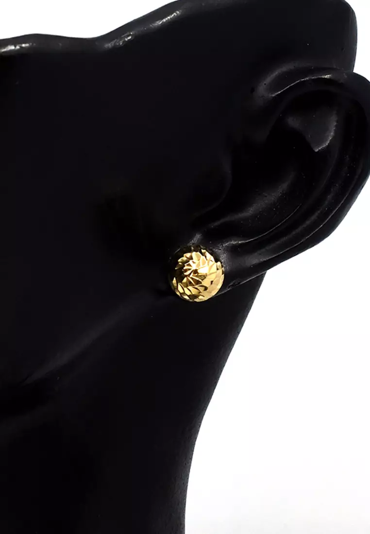 18K Italian Made Yellow Gold Earrings