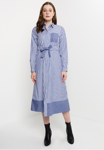 ck Calvin Klein Cotton Mixed Stripe Belted Shirt Dress 2023 | Buy ck Calvin  Klein Online | ZALORA Hong Kong