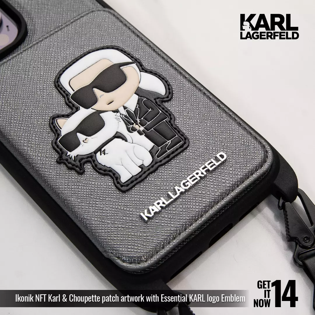 Karl Lagerfeld 16 Silver Laptop Sleeve - K&C NFT Logo