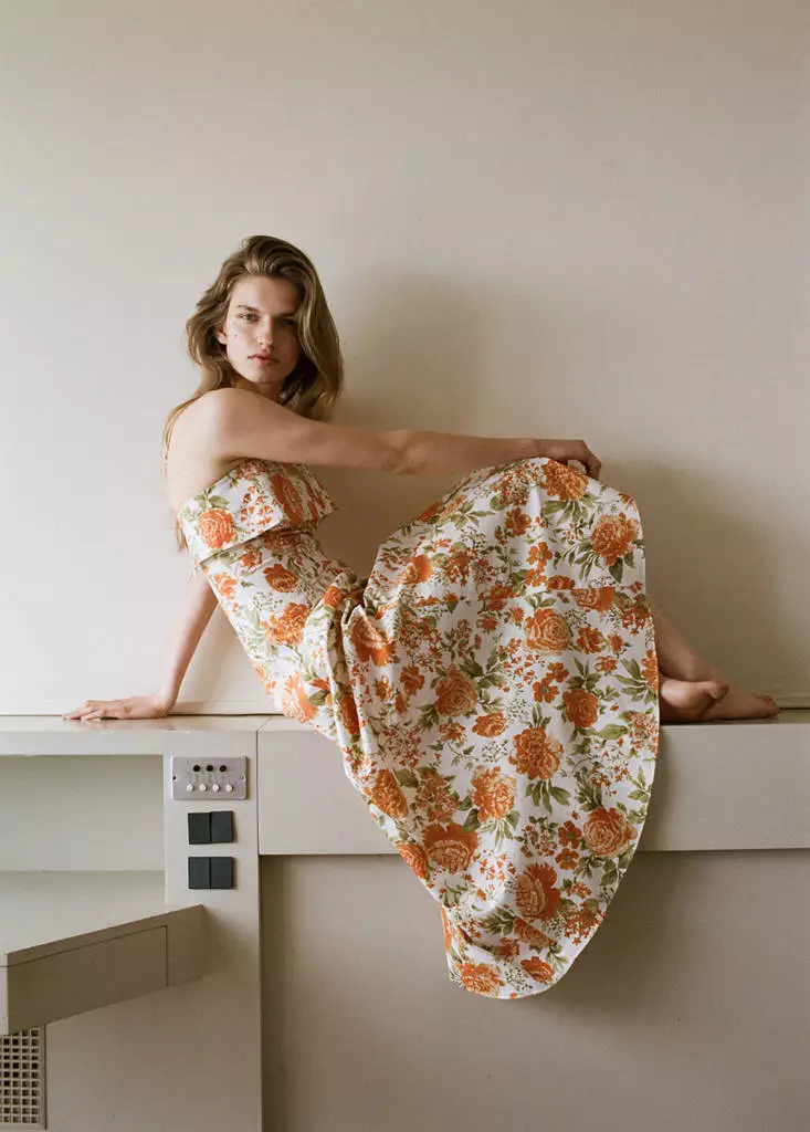 Floral-Print Flared Dress