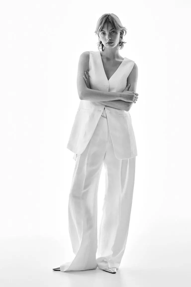 Linen-blend suit waistcoat