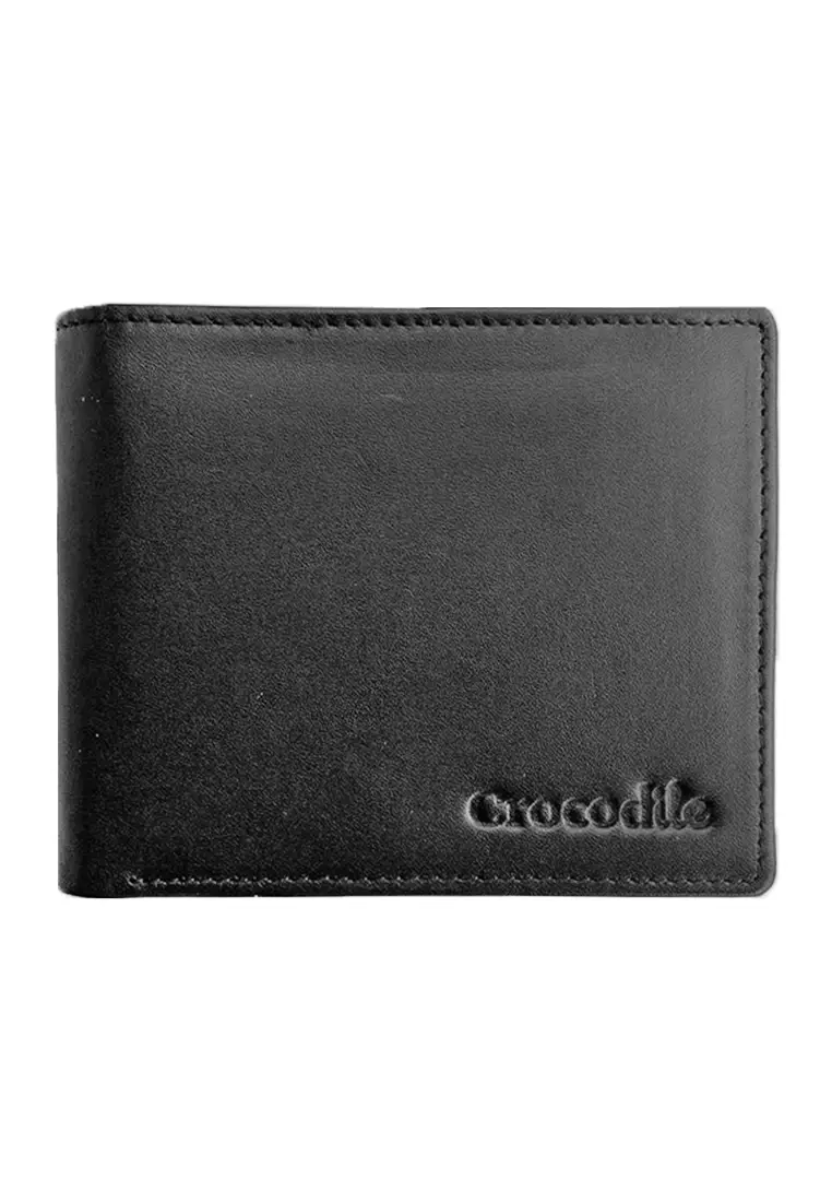 Crocodile 886BY Dompet Tri-fold Wallet Leather Kulit Original - Hitam