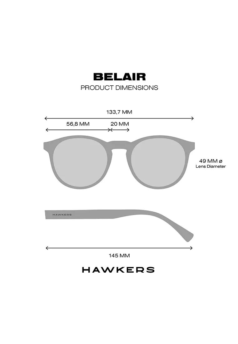 HAWKERS Dark Carey Gold Gradient BEL AIR Sunglasses for Men and Women. Official Product Designed in Spain