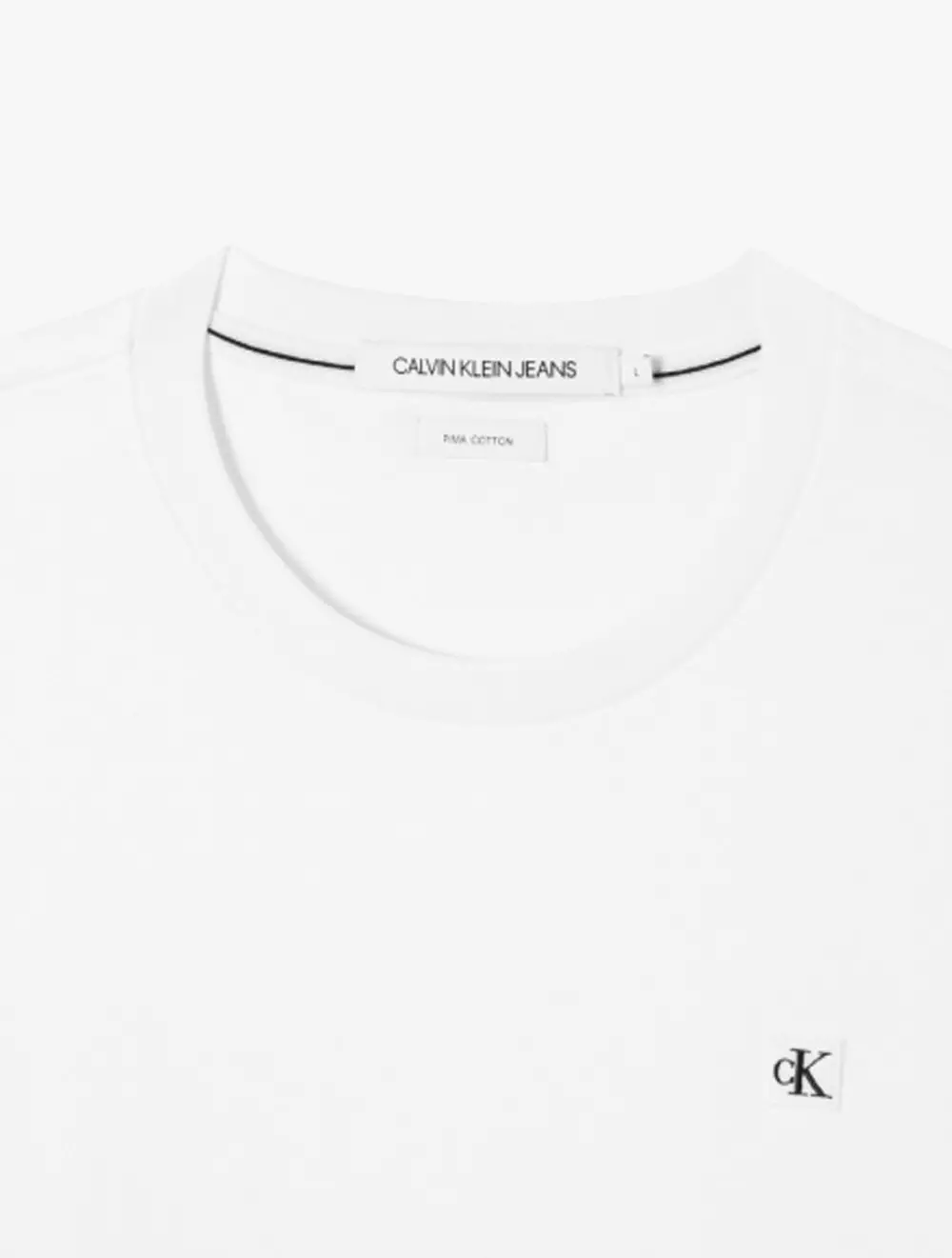CK JEANS - MEN'S REGULAR FIT CK BADGE LOGO SHORT SLEEVE T-SHIRT - white
