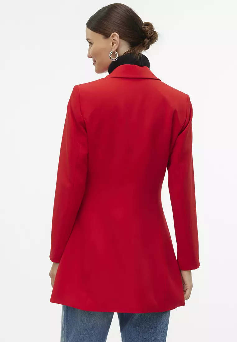 Vero moda red blazer hot sale