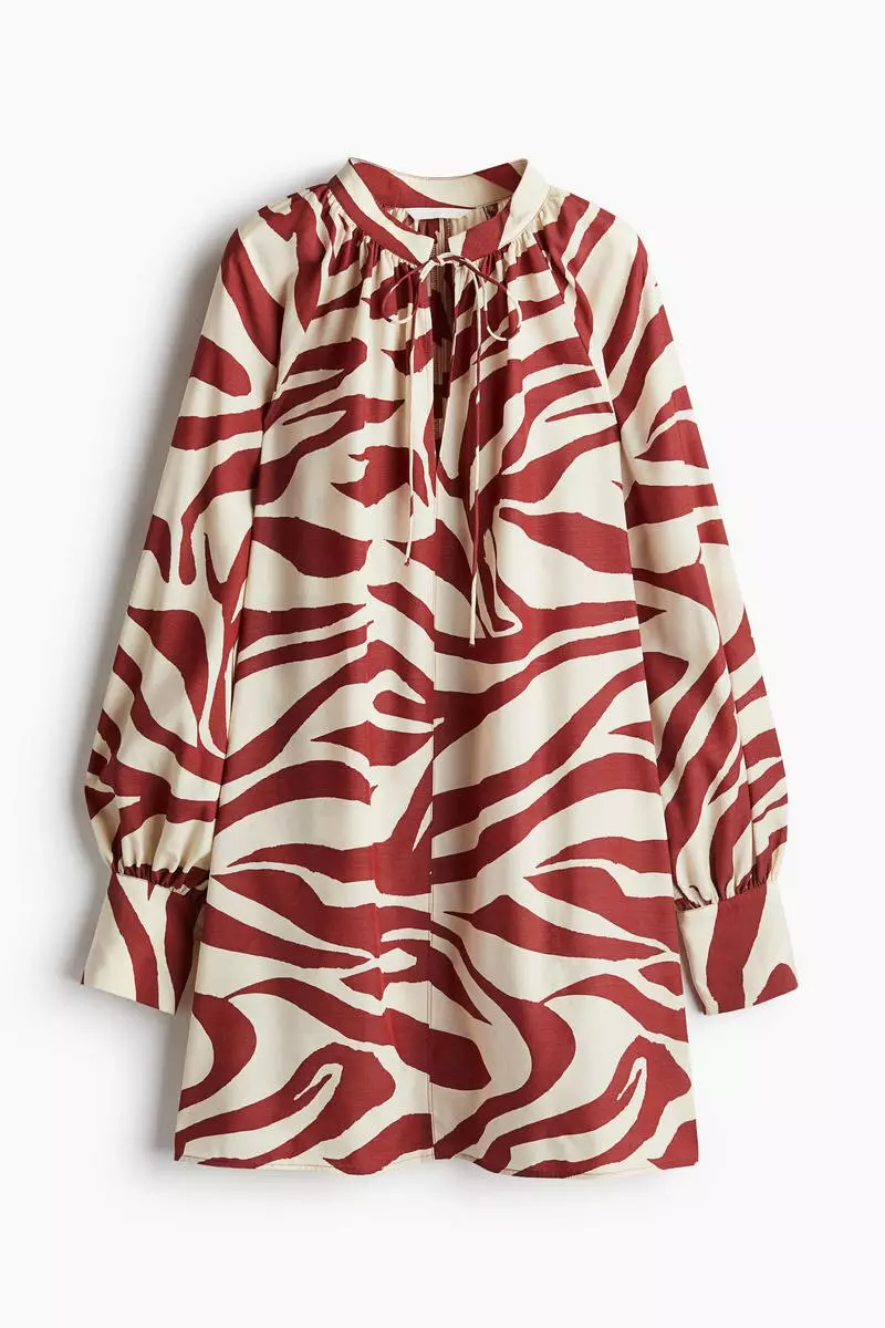 Oversized tie-detail dress