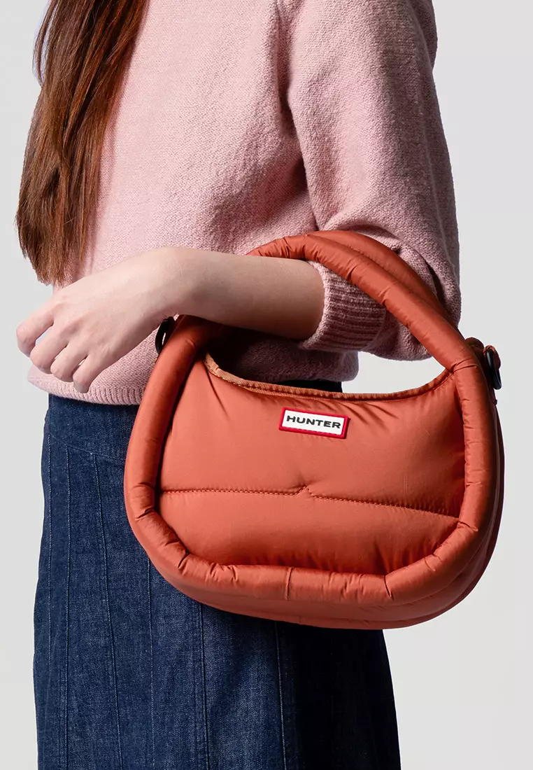 HUNT☆Framed Puffer Midi Hobo - White Willow