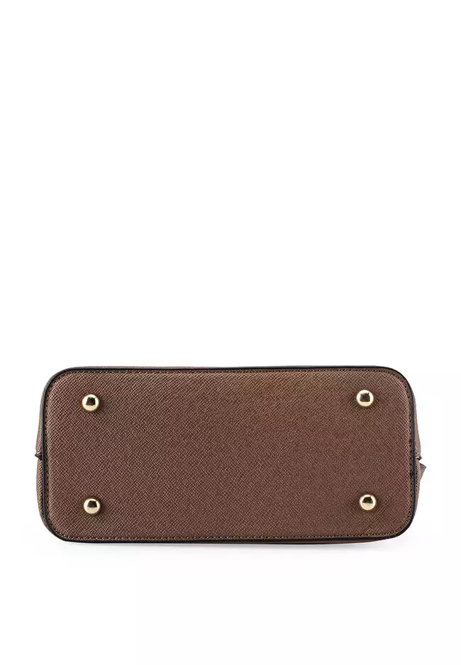 Saffiano Texture Shell Mini Sling Bag