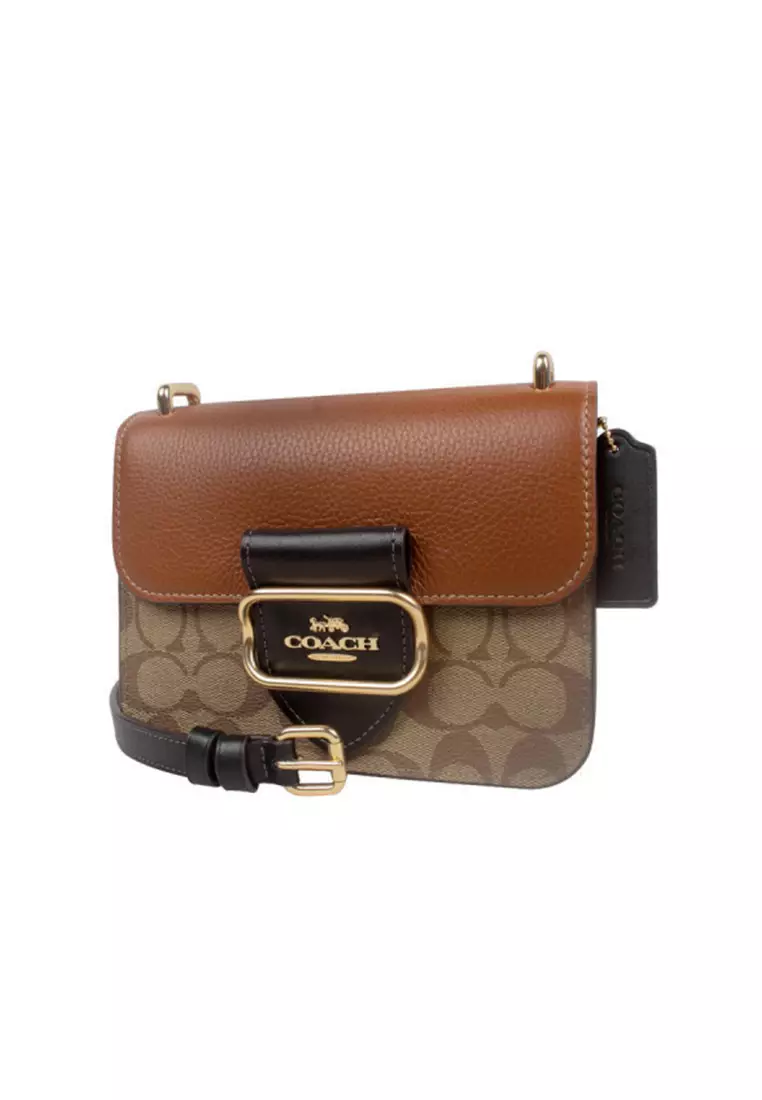 Morgan Square Crossbody Bag In Colorblock Signature Canvas CL462