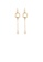 Glamorousky white Elegant Fashion Plated Gold Hollow Square Floral Tassel Imitation Pearl Earrings 73876ACDF1307EGS_1
