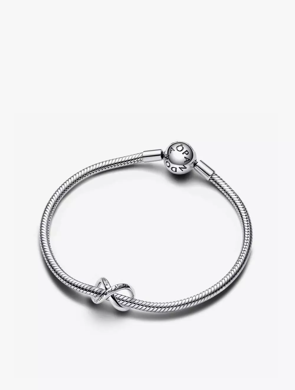 Infinity eight sterling silver charm