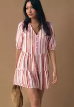 Pink/Orange Washed Stripe