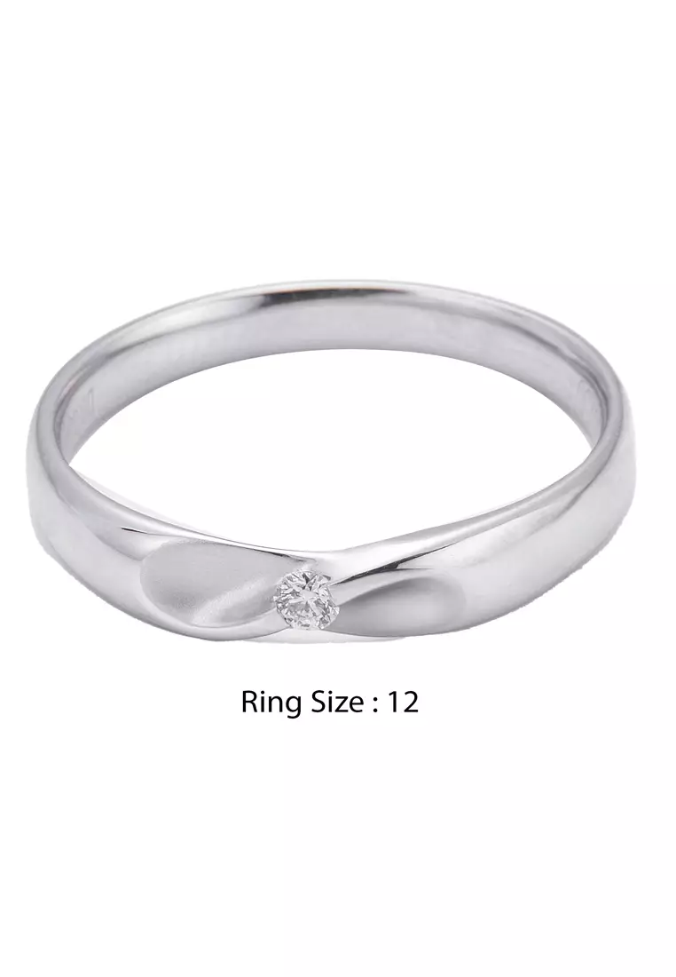 LITZ 18K White Gold  Diamond Ring  YF-YR7281