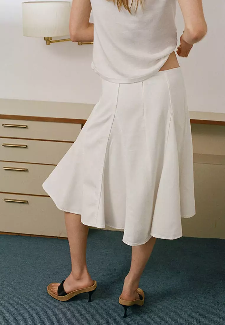 Midi Skirt With Godets