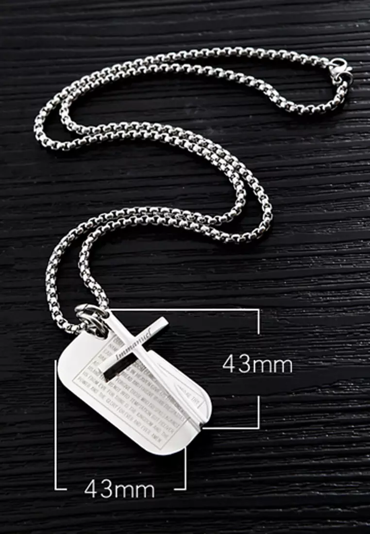 型男聖經軍牌項鍊
