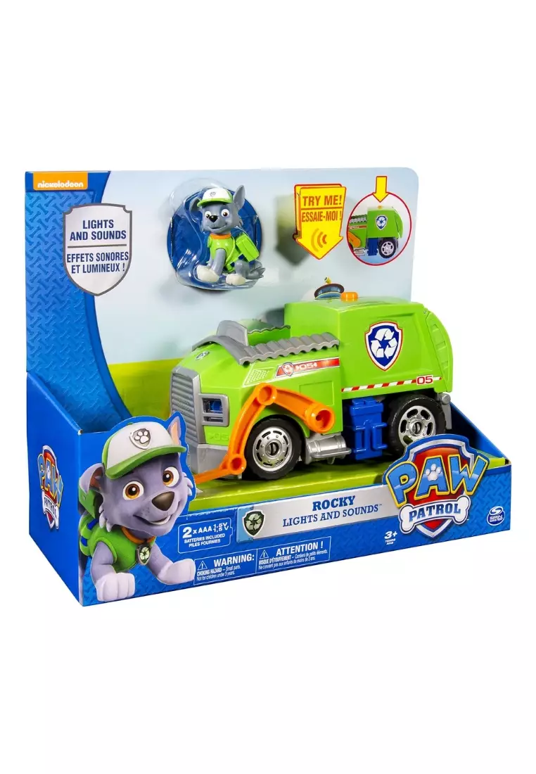 Paw Patrol Rocky’s Crush N’ Roll Recycling Truck Vehicle