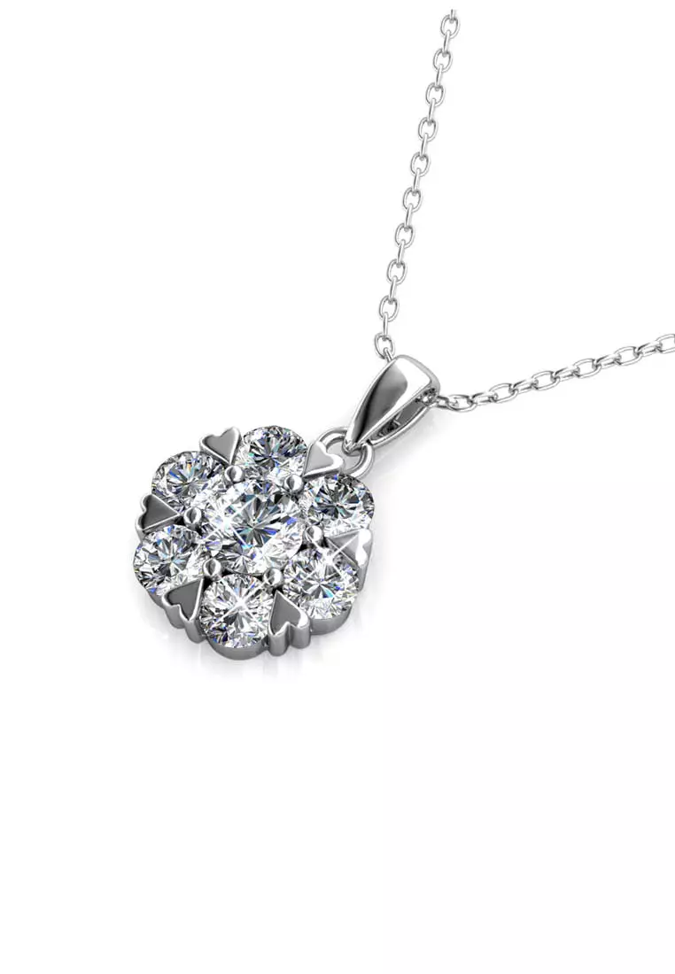 Romance Pendant WG - Kalung Crystal by Her Jewellery