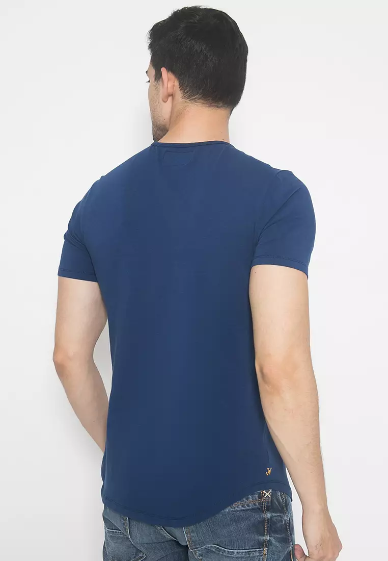 Johnwin - The One Tshirt - Longline Spandex - Roundneck Kantong - FTS.622.M001