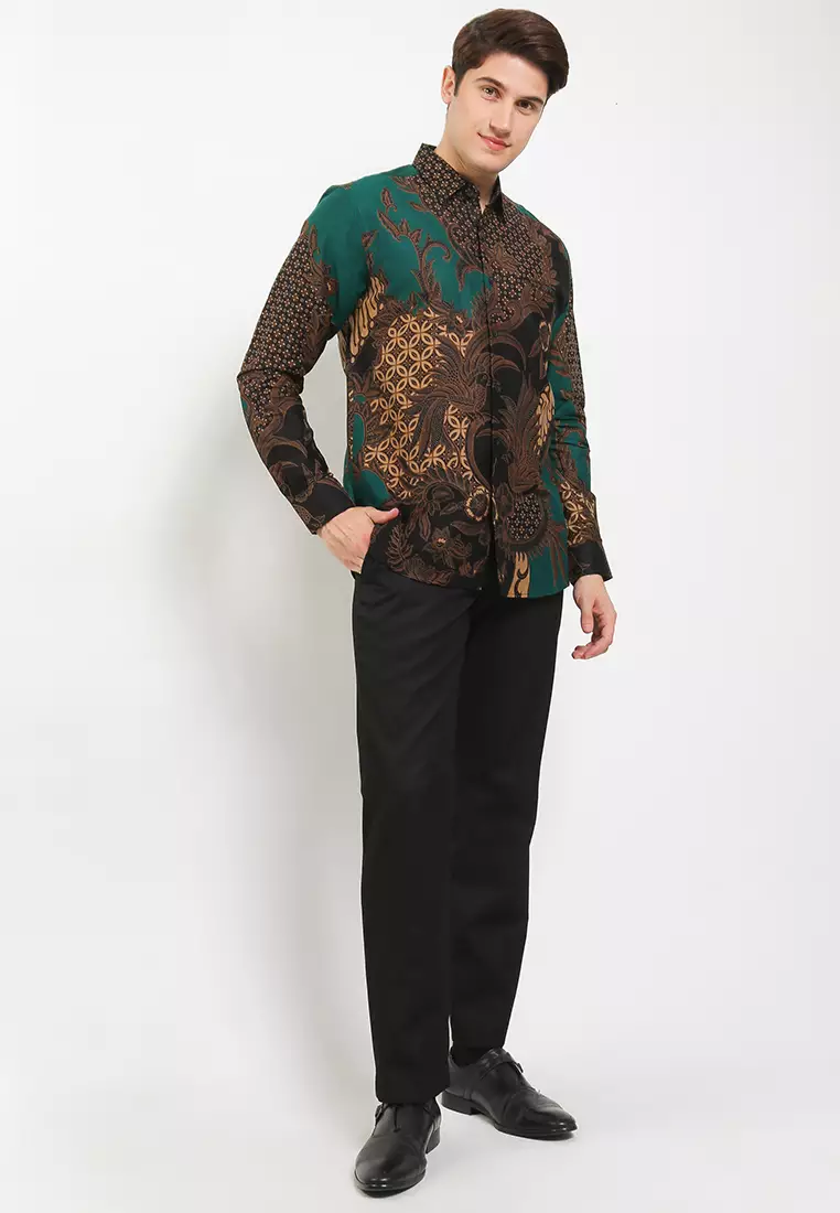 Mahesa Kemeja Batik Exclusive Premium Pria Casual Modern Lengan Panjang