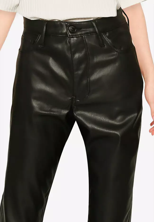線上選購Hollister Leather Mom Pants