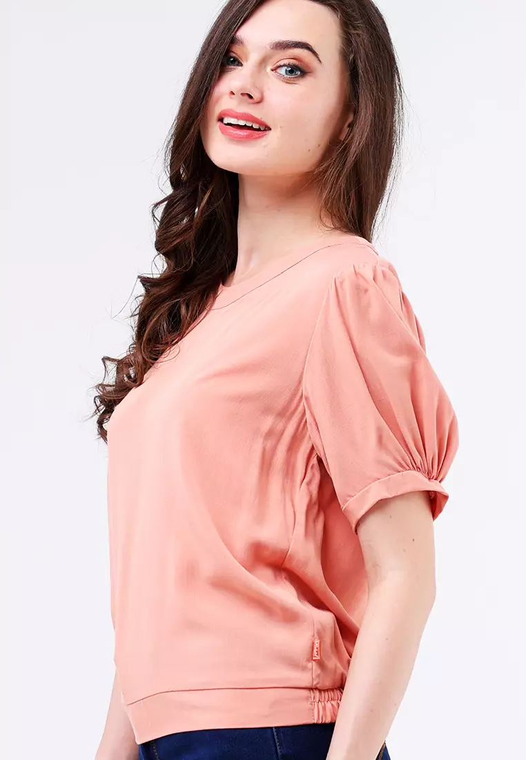 Short Sleeves Roundneck Blouse