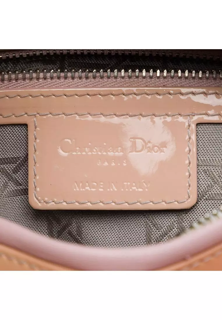Pre-Loved Dior Medium Patent Cannage Lady Dior