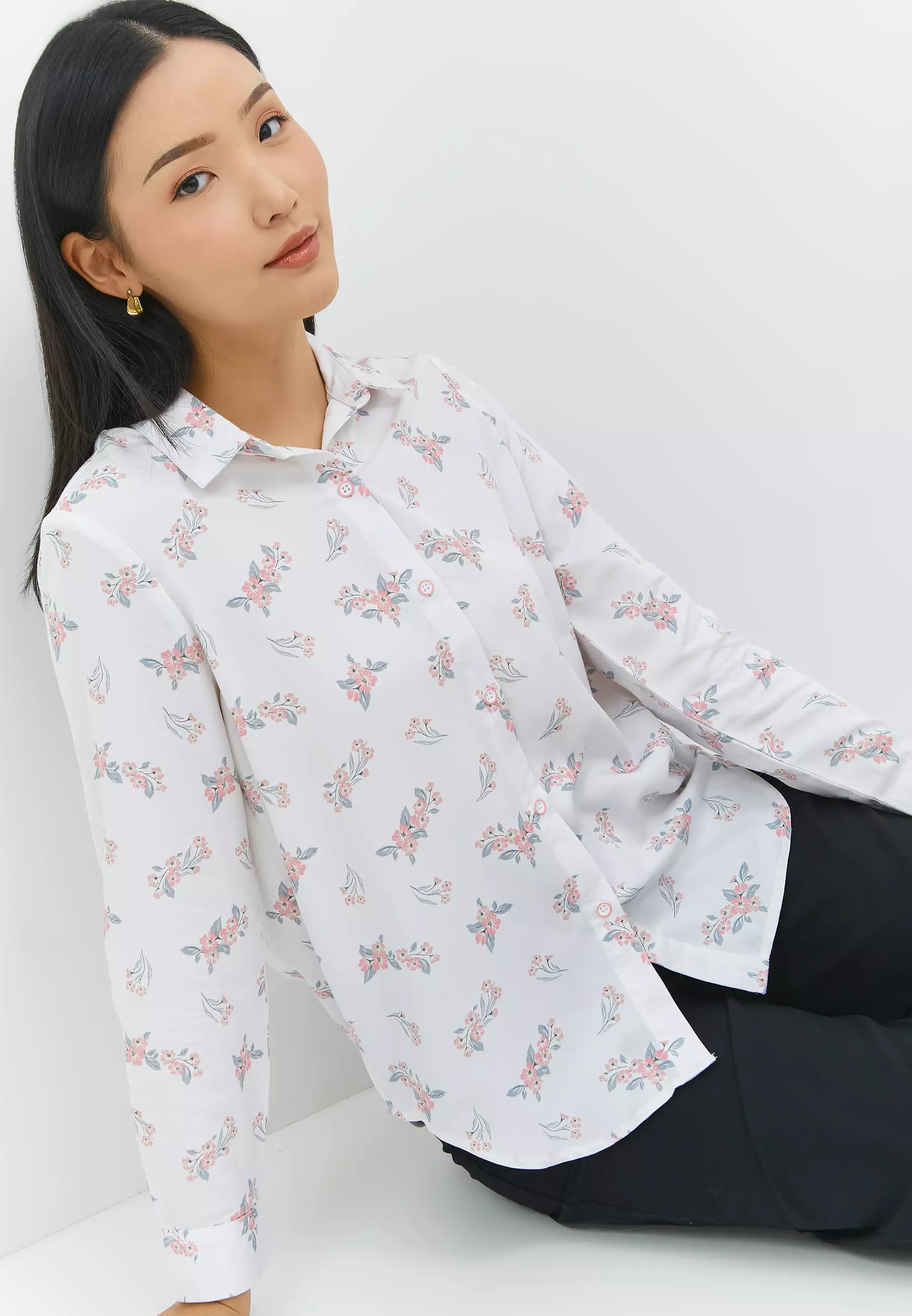Tatum Flower Pink Shirt (G.11664)