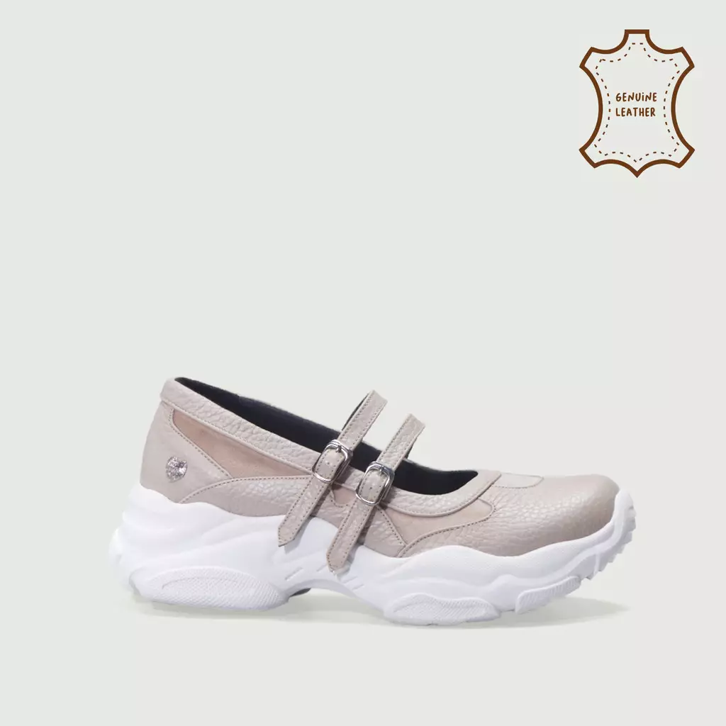 Scalia Sneakers Genuine Leather Cream