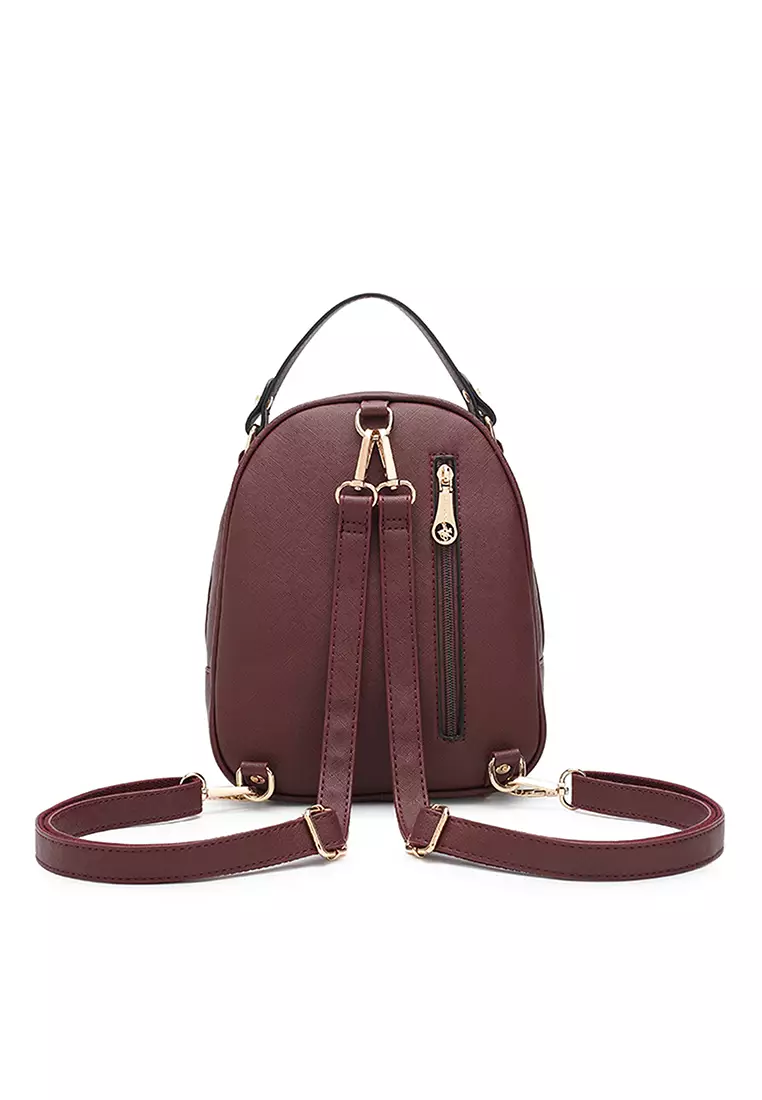 Women's Casual 2-Way Backpack (Tas Ransel Wanita & Tas Punggung Wanita) - Merah