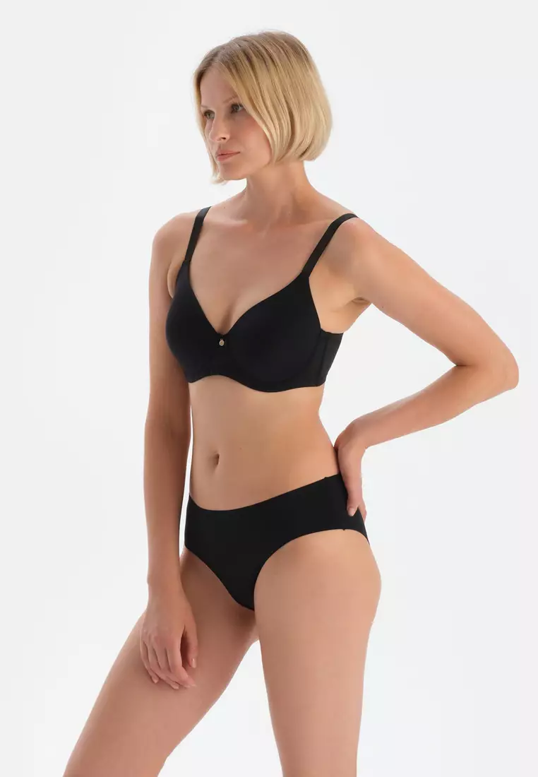 Black Basic Hipster, Regular Fit, Underwear for Women