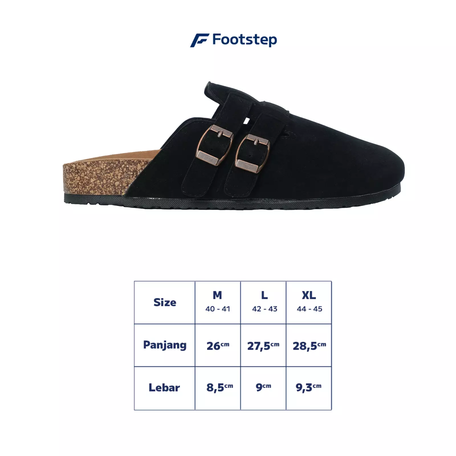 Footstep Footwear Sandal Casual Pria Voxta Black Original