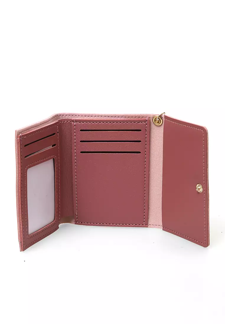 Fiore Dompet Anak Wanita Mini Short Wallet Cat Motive Many Slot Material Leather ORIGINAL - Violet