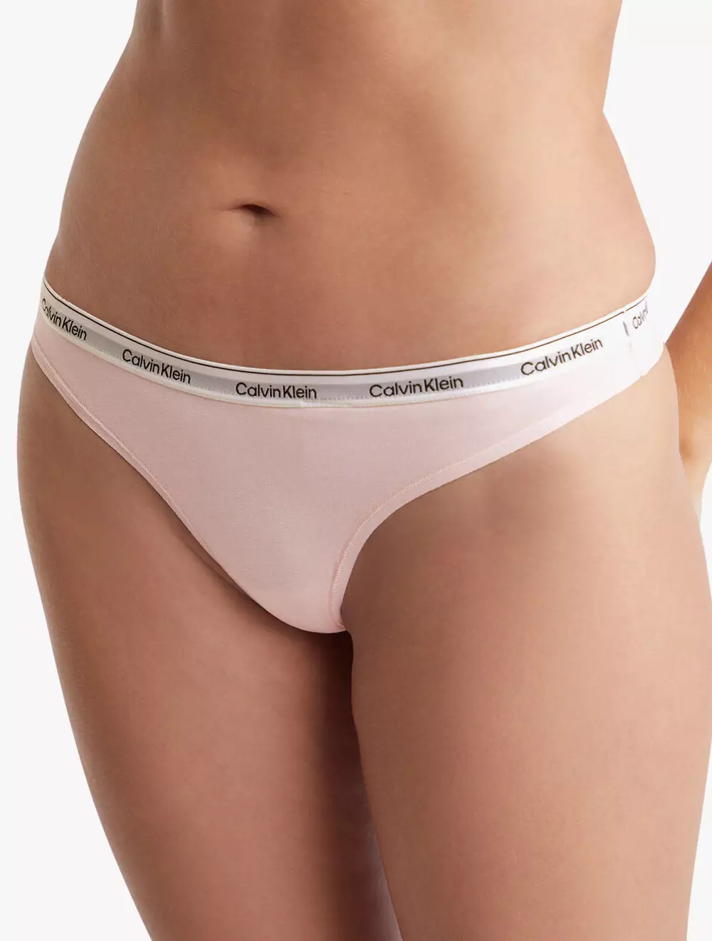 CALVIN KLEIN UNDERWEAR - MODERN LOGO THONG - Soft Pink - pink